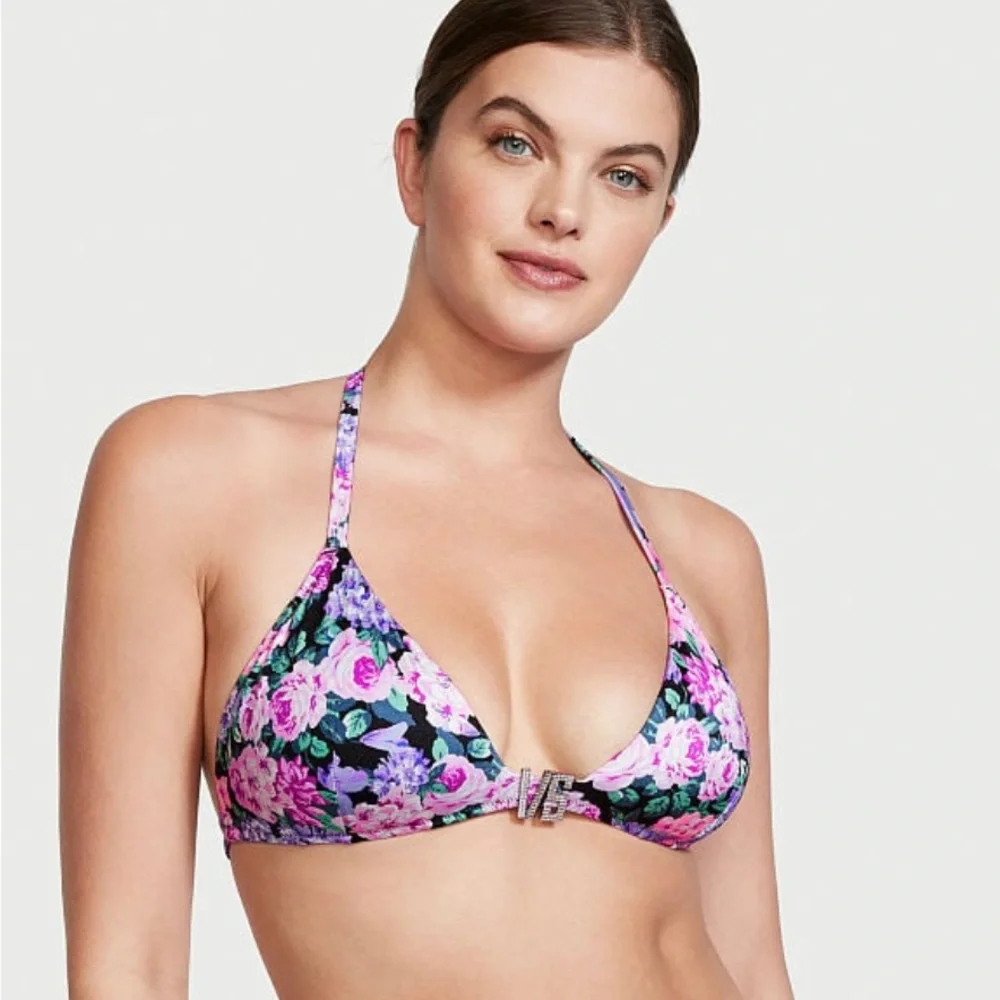 NWT Victoria’s Secret VS Shine Hardware Halter Bikini Top
